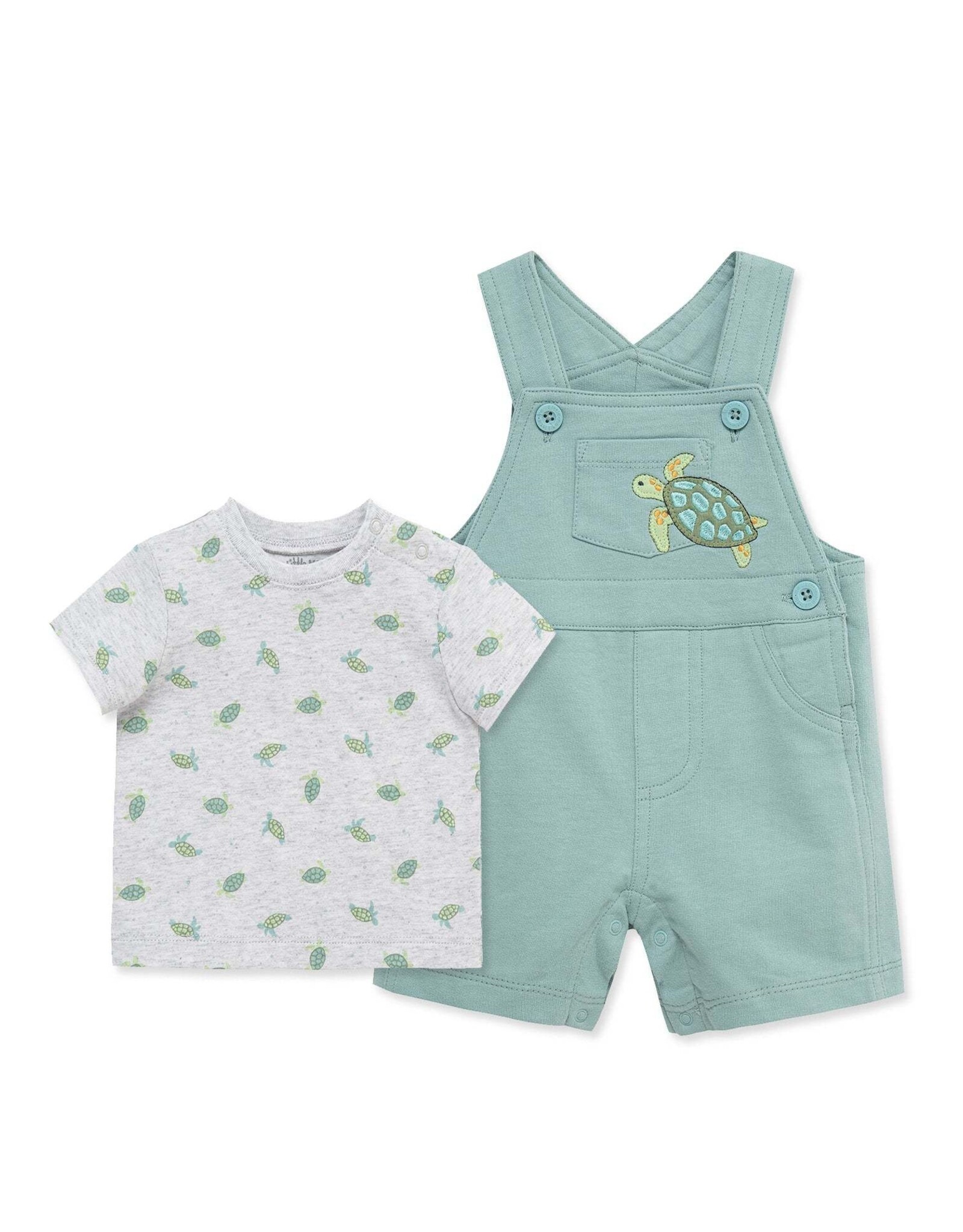 Little Me Turtle Shortall Set