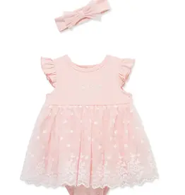 Little Me Lace Border Tutu Popover & Headband