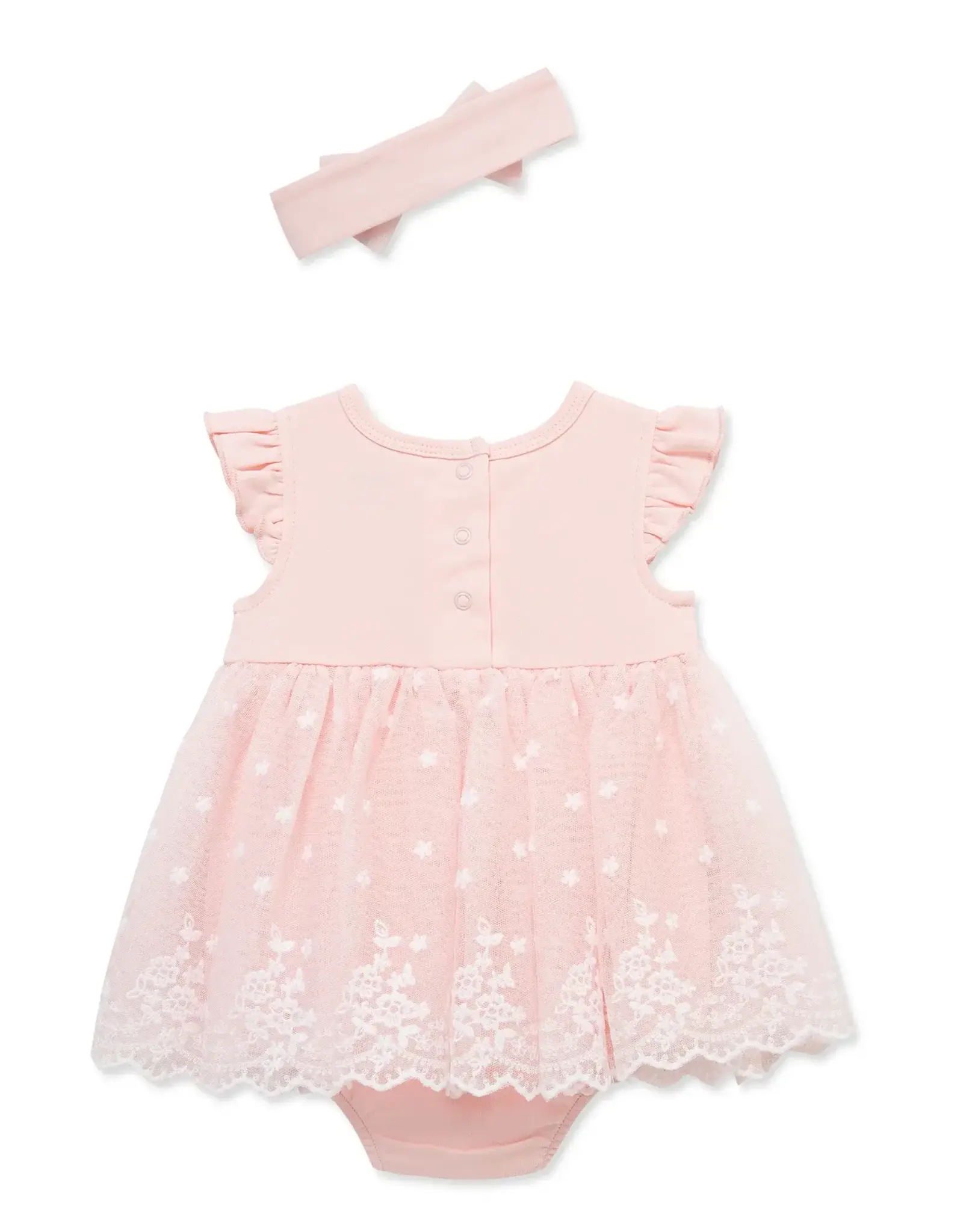 Little Me Lace Border Tutu Popover & Headband