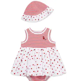 Little Me Ladybugs Knit Popover & Hat