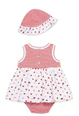 Little Me Ladybugs Knit Popover & Hat