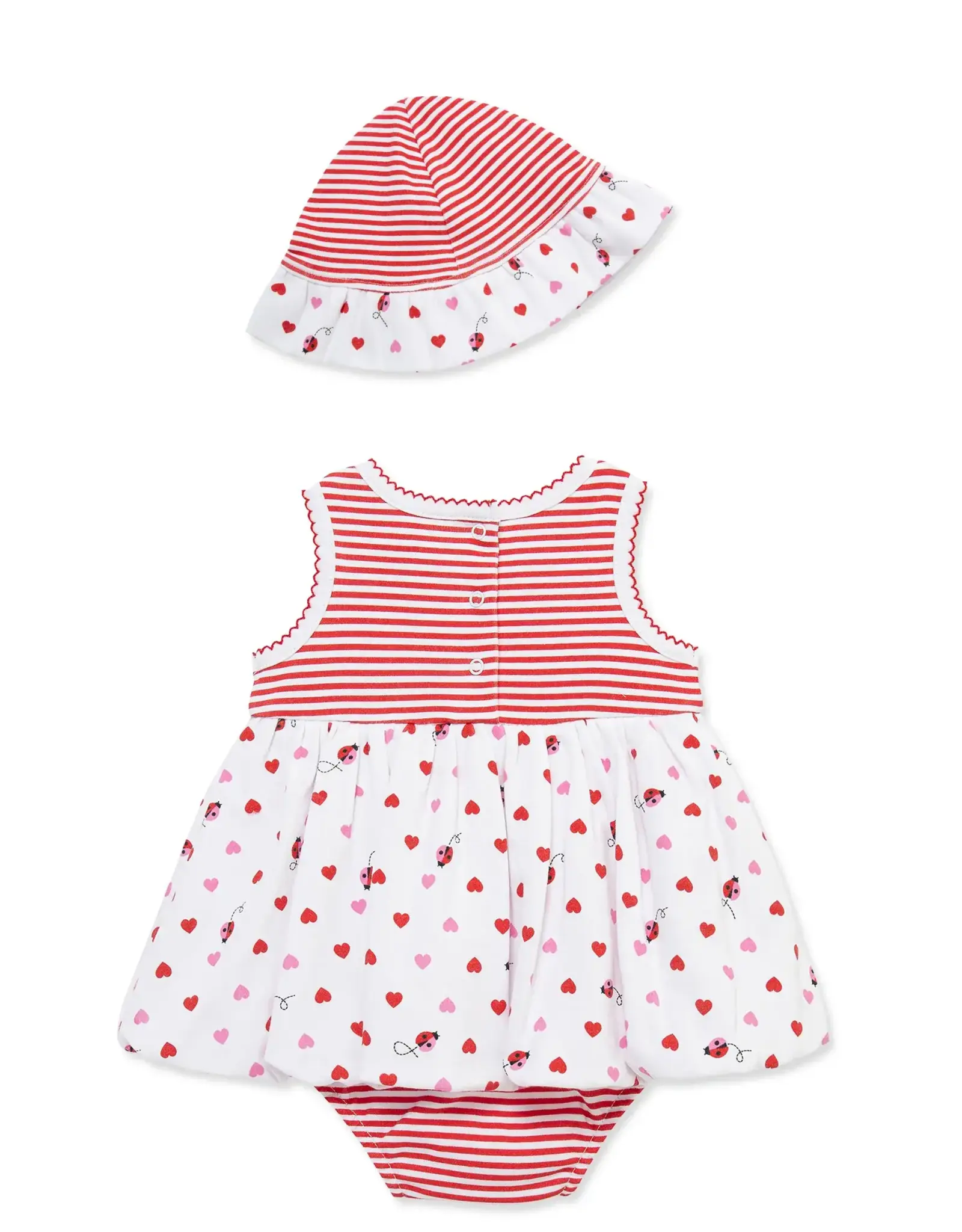 Little Me Ladybugs Knit Popover & Hat