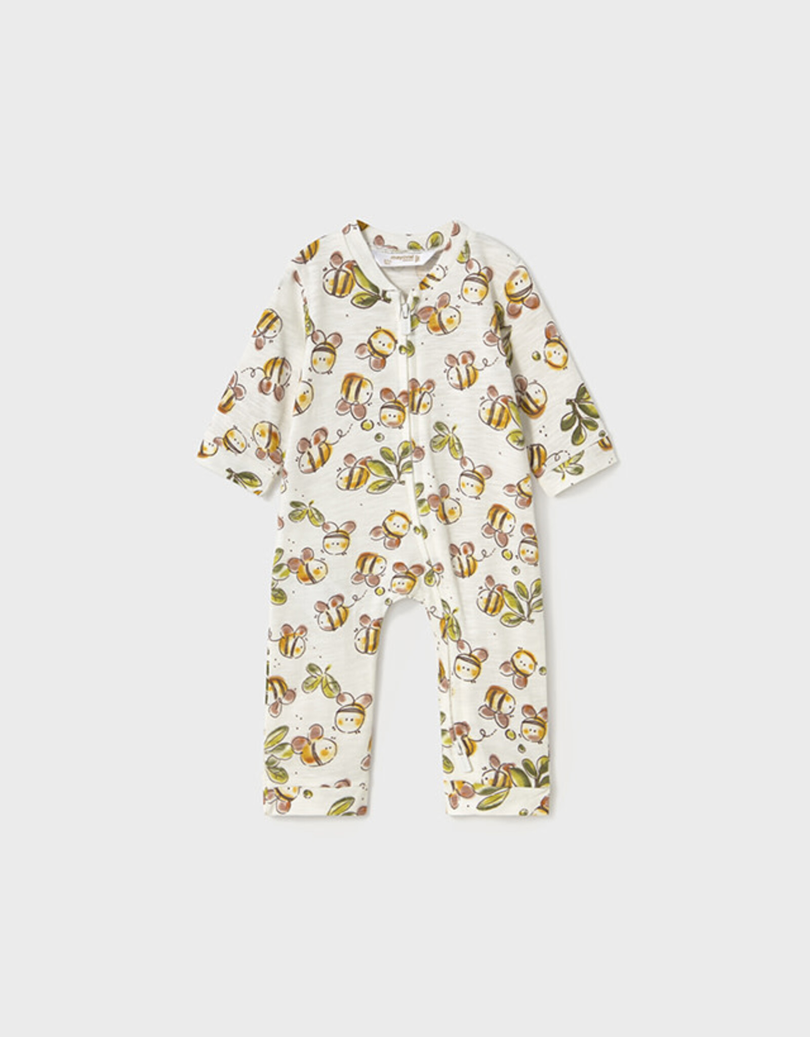 Mayoral Bees Long Bodysuit with Zipper