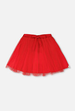 Deux Par Deux High Risk Red Mesh/Eyelet Skirt