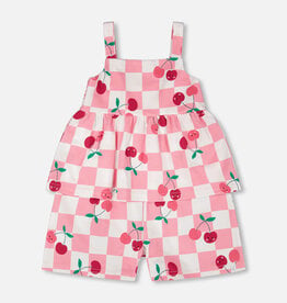 Deux Par Deux Cherry Print Romper