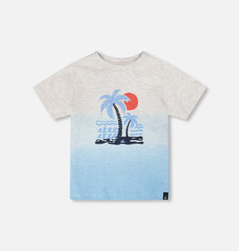 Deux Par Deux Blue Gadient Short Sleeve T-Shirt