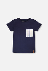 Deux Par Deux Peacoat T-Shirt with Chest Pocket