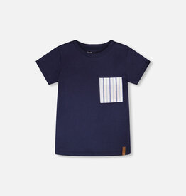 Deux Par Deux Peacoat T-Shirt with Chest Pocket