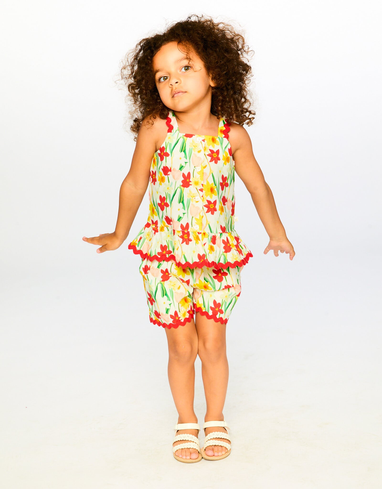 Deux Par Deux Daffodils Viscose Top