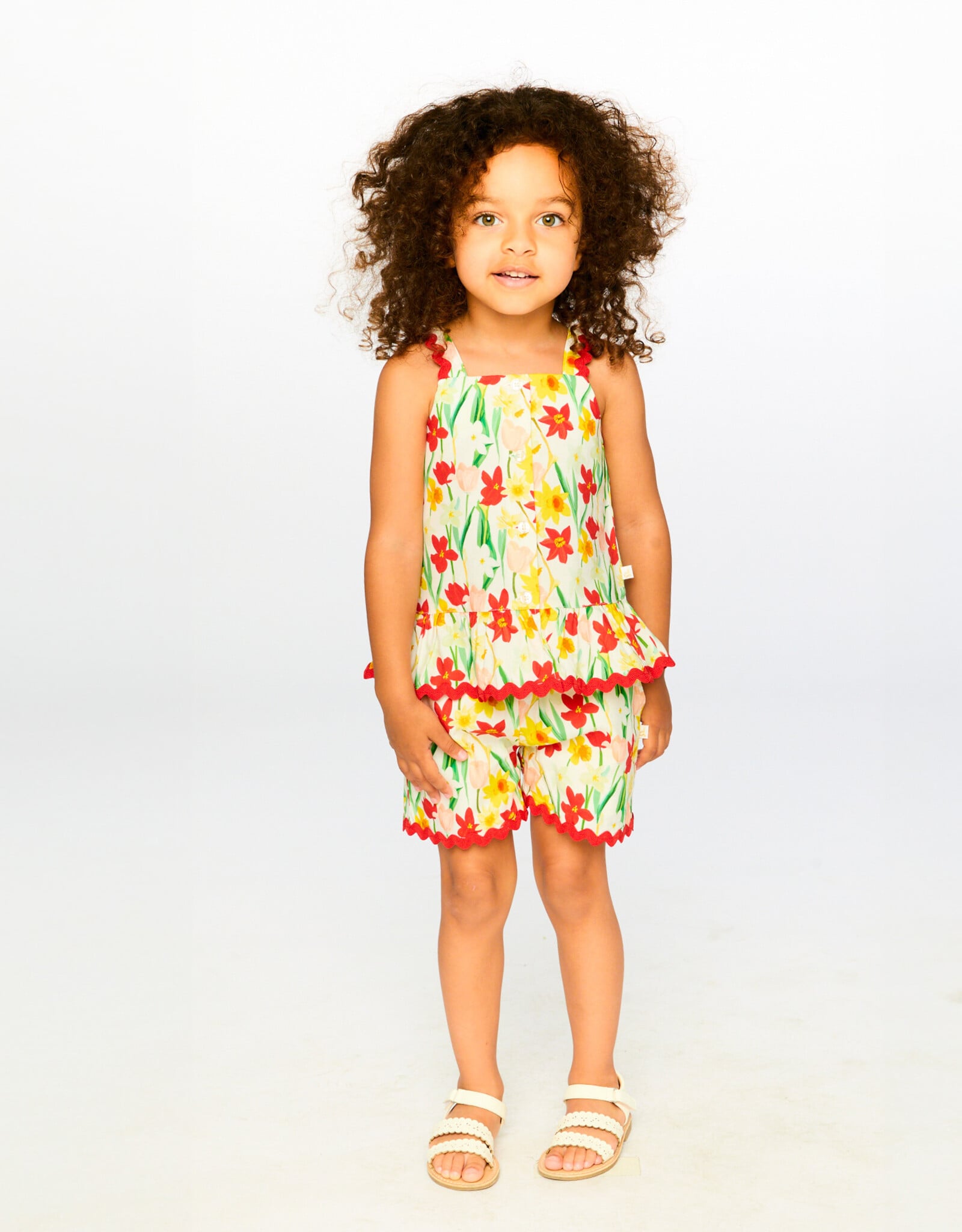 Deux Par Deux Daffodils Viscose Top