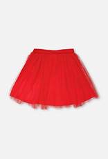 Deux Par Deux High Risk Red Mesh/Eyelet Skirt