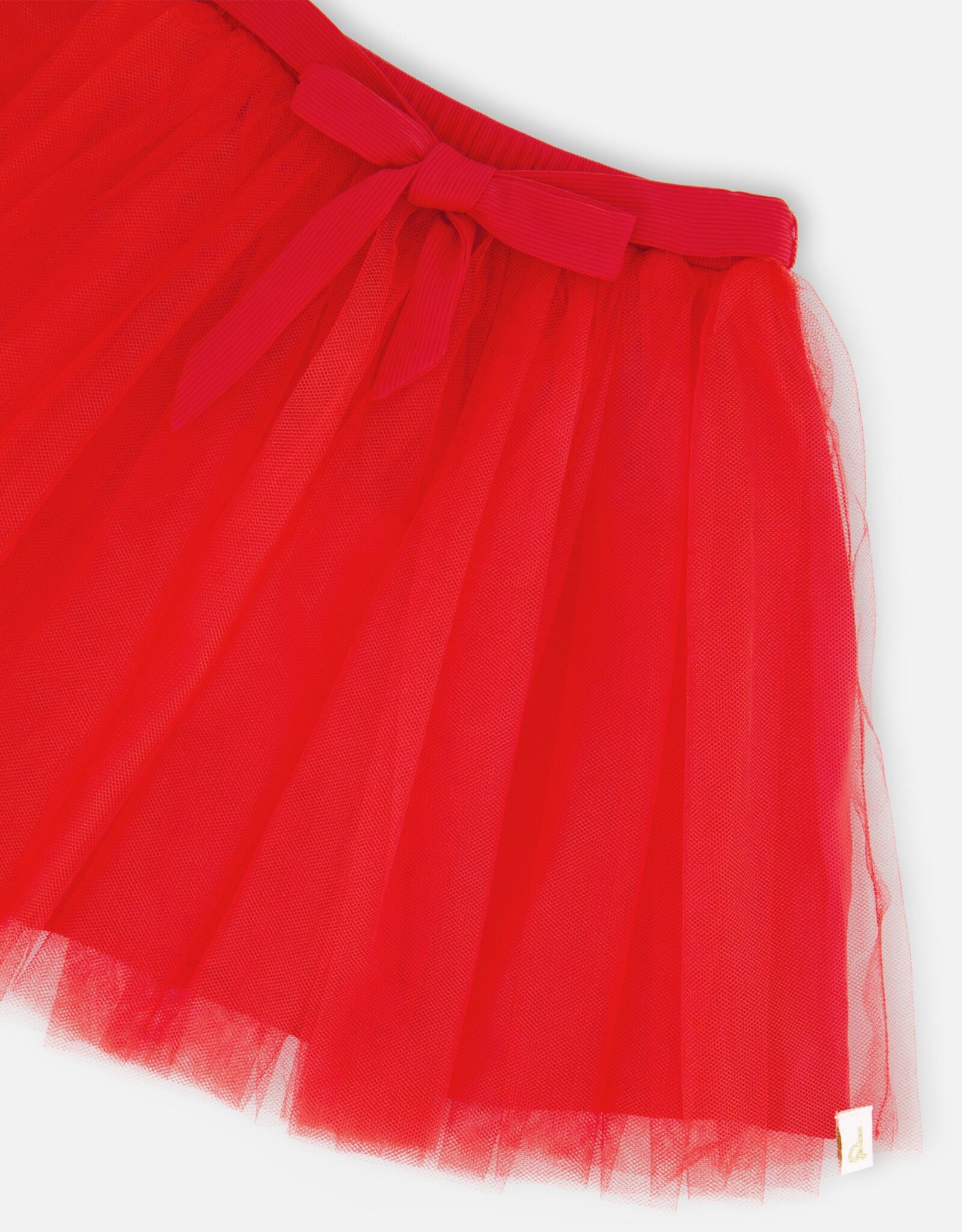 Deux Par Deux High Risk Red Mesh/Eyelet Skirt