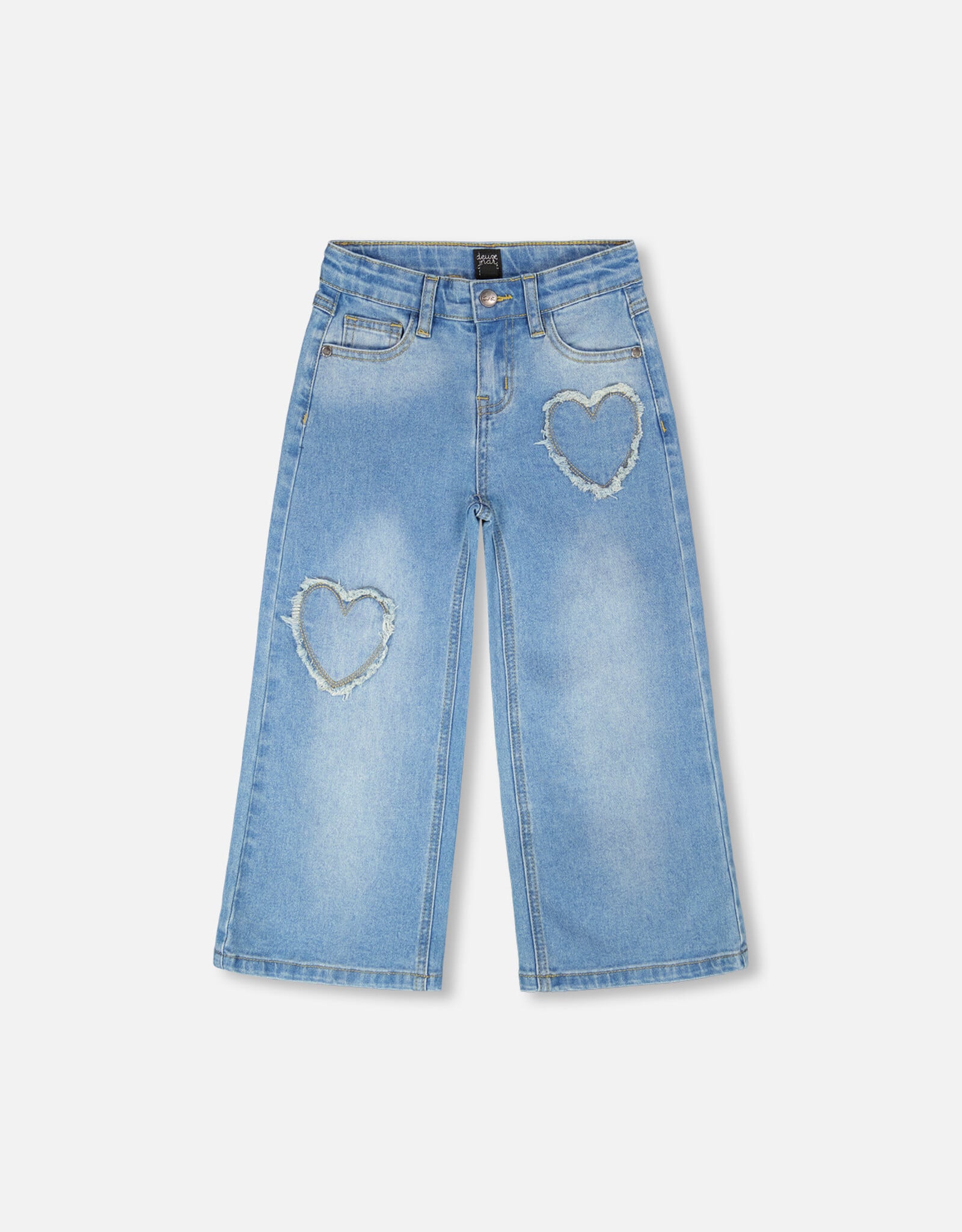 Deux Par Deux Light Blue Denim Wide Leg Jeans