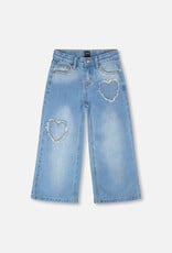 Deux Par Deux Light Blue Denim Wide Leg Jeans