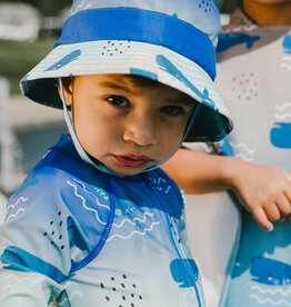Deux Par Deux Gradient Whales Beach Hat