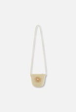 Deux Par Deux light straw purse with Flower