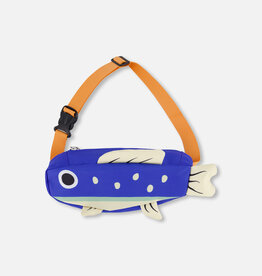 Deux Par Deux Dazzling Blue Fish Fanny Pack