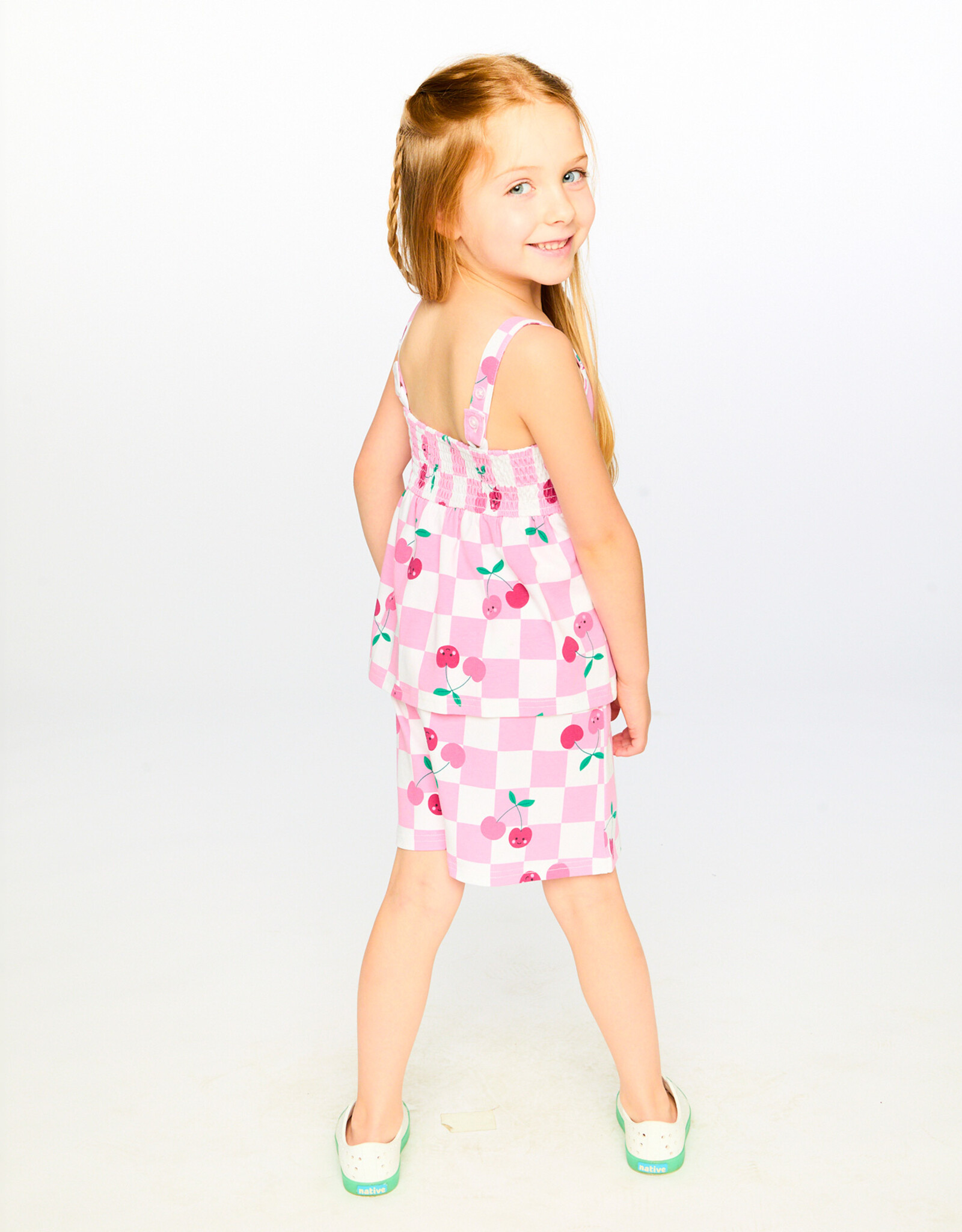Deux Par Deux Cherry Print Romper