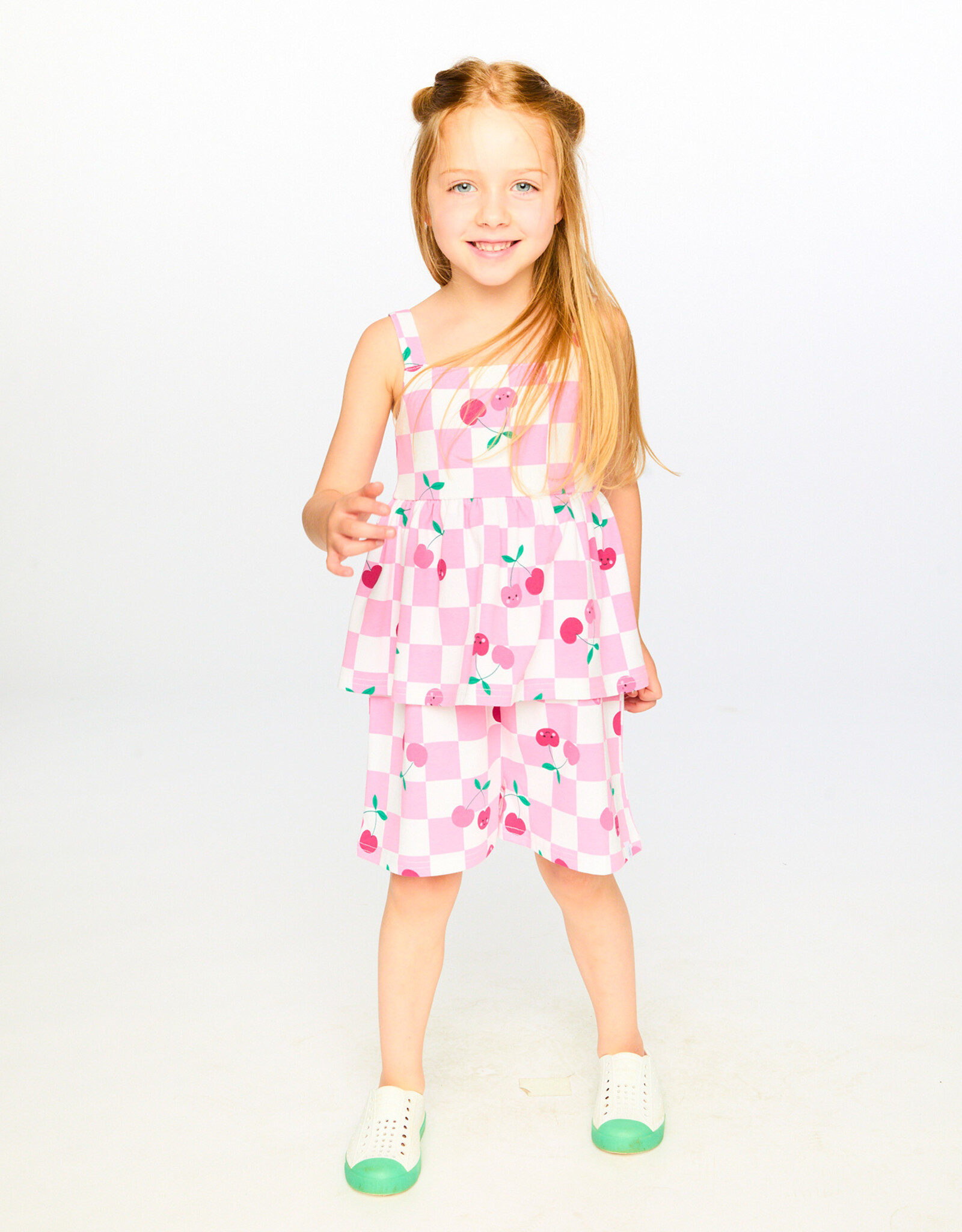 Deux Par Deux Cherry Print Romper