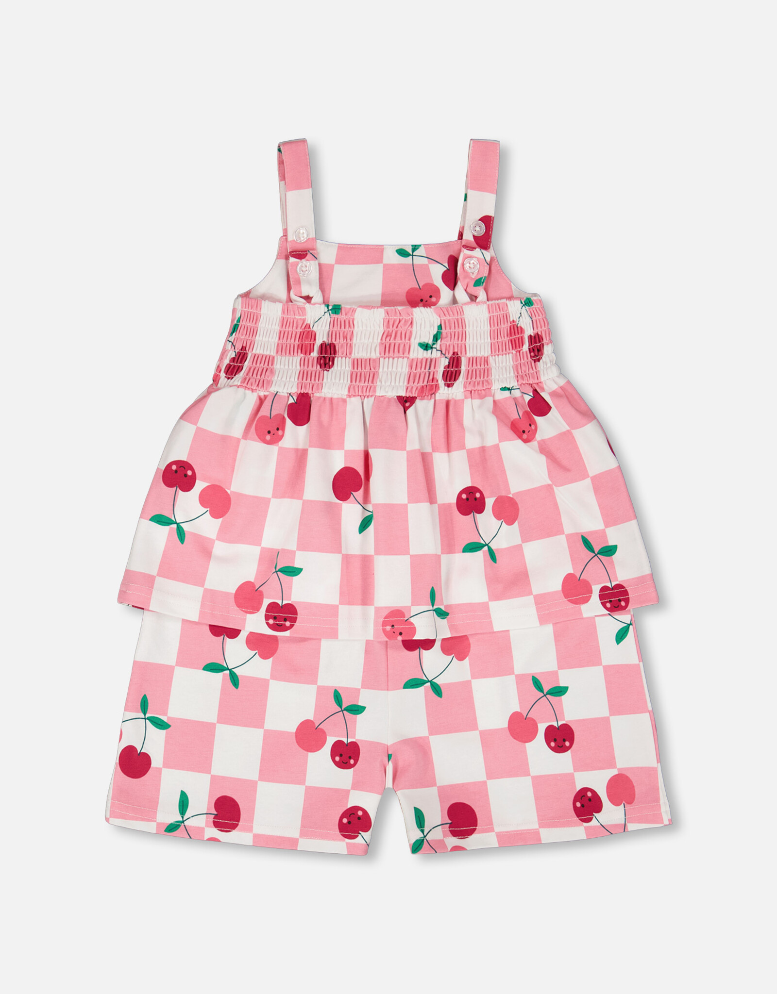 Deux Par Deux Cherry Print Romper