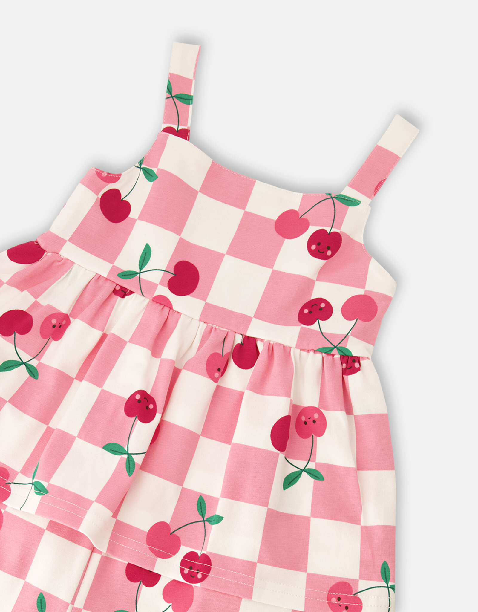 Deux Par Deux Cherry Print Romper
