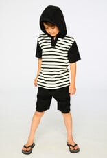 Deux Par Deux Peacoat Striped T-Shirt with Shorts