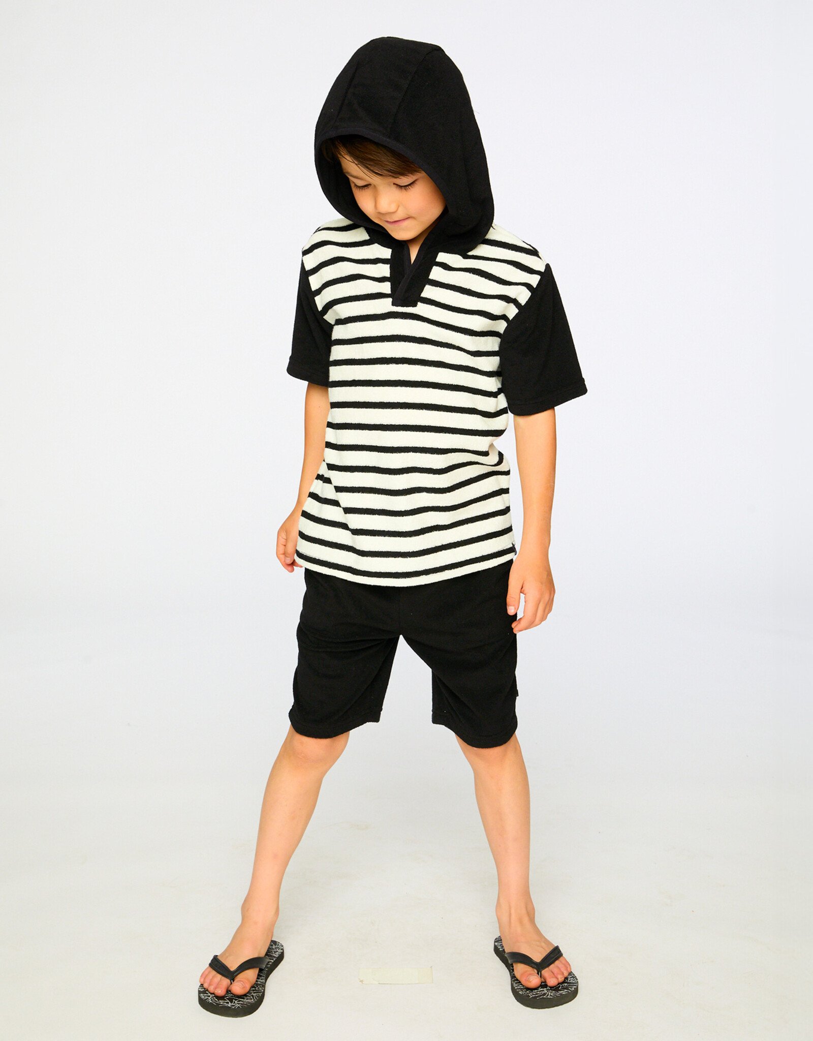 Deux Par Deux Peacoat Striped T-Shirt with Shorts