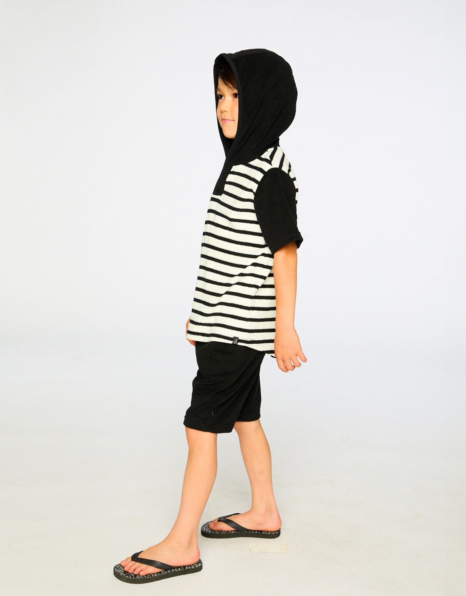 Deux Par Deux Peacoat Striped T-Shirt with Shorts