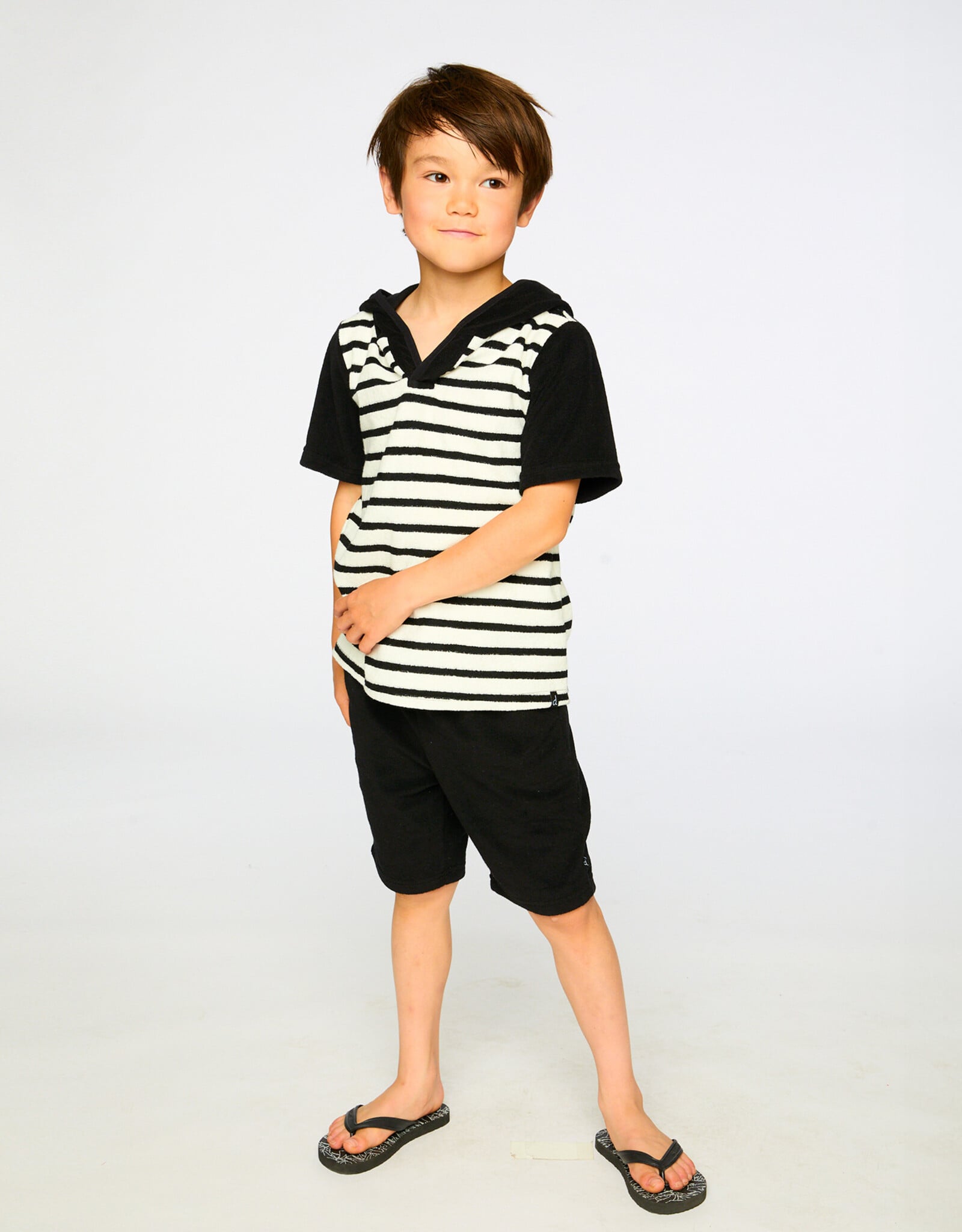 Deux Par Deux Peacoat Striped T-Shirt with Shorts