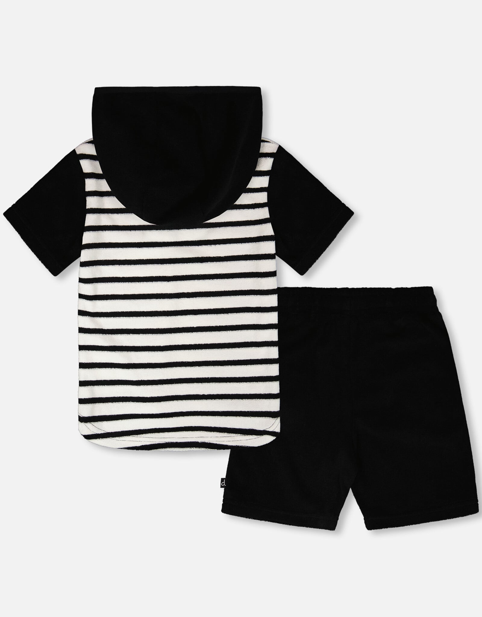 Deux Par Deux Peacoat Striped T-Shirt with Shorts