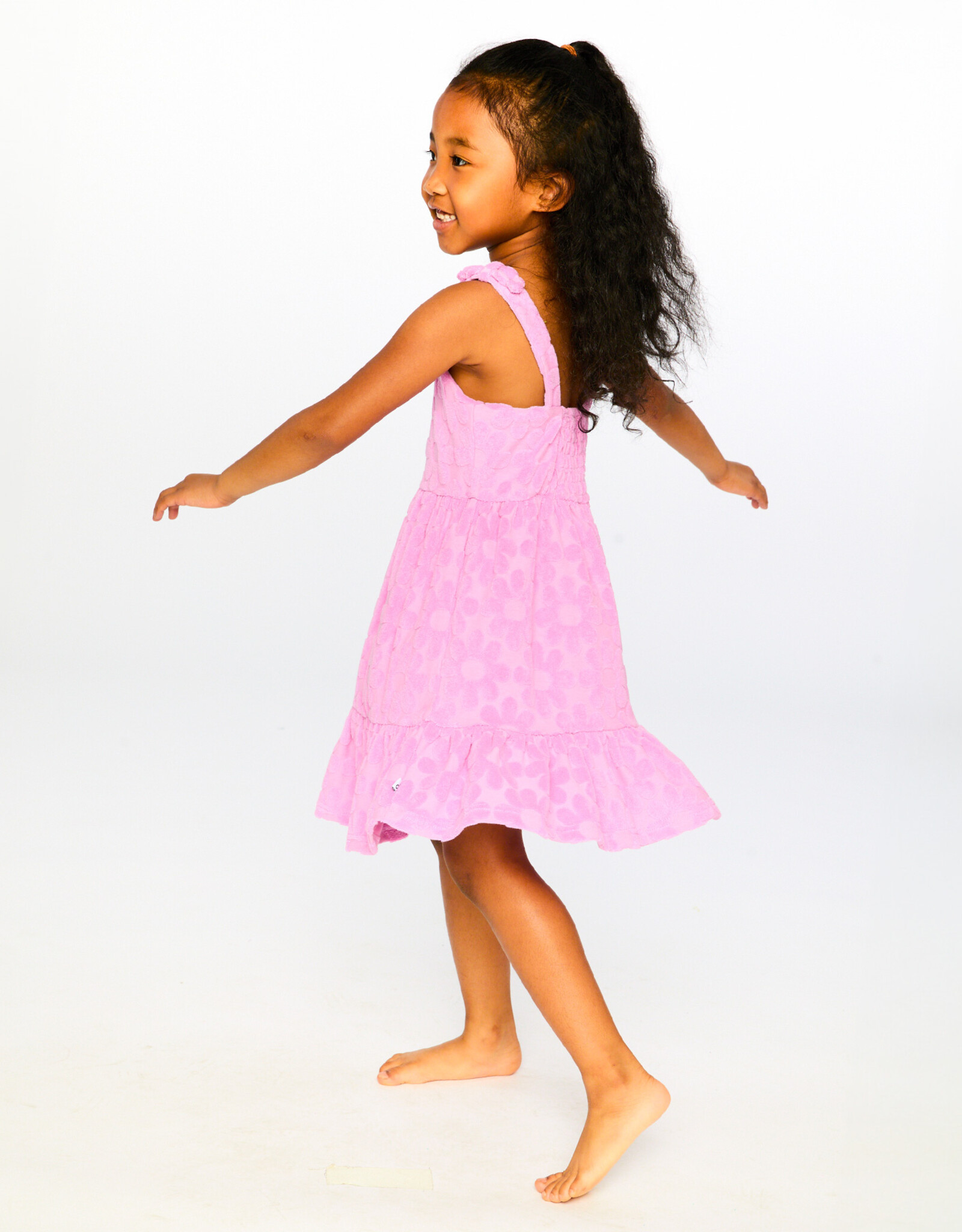 Deux Par Deux Lilac Flowers Beach Dress