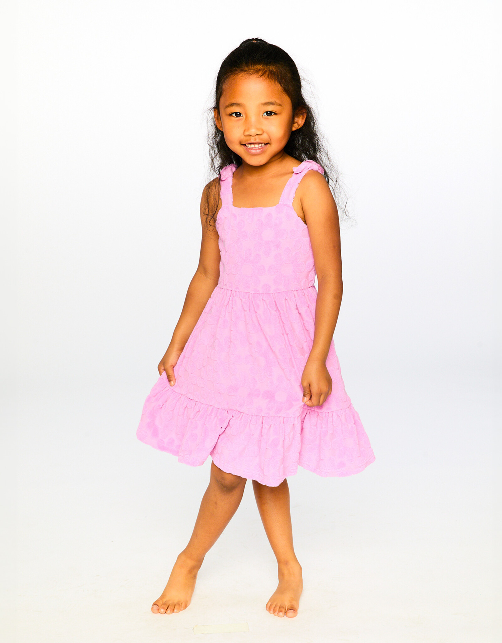 Deux Par Deux Lilac Flowers Beach Dress