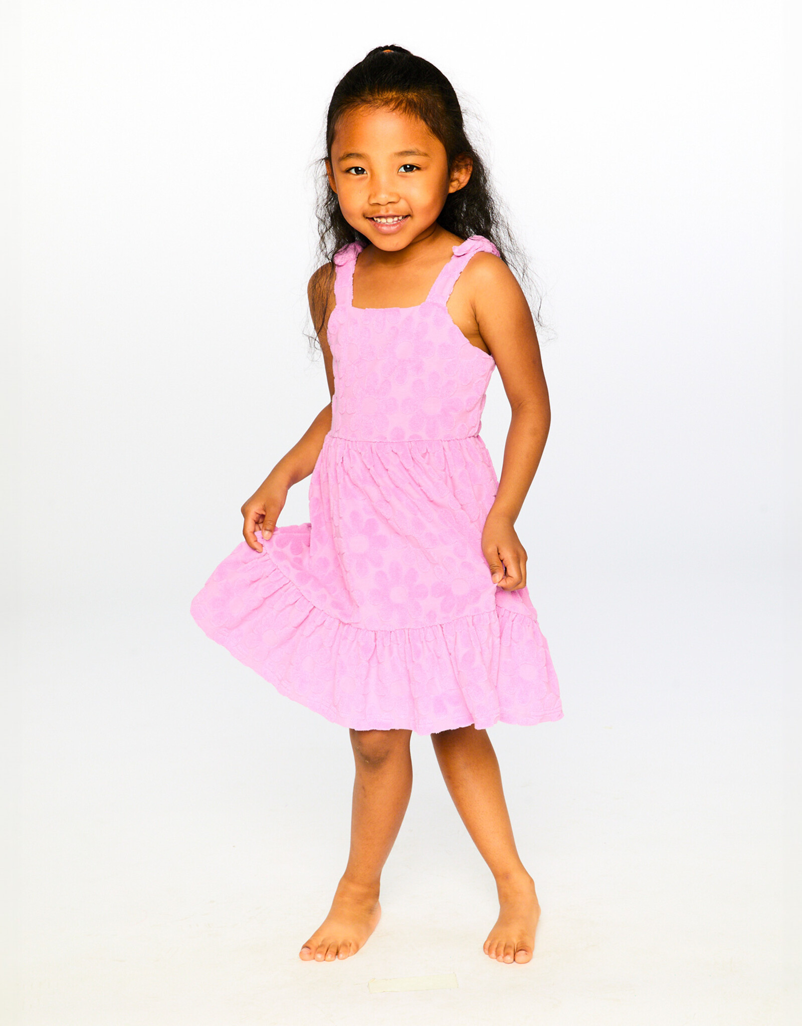 Deux Par Deux Lilac Flowers Beach Dress