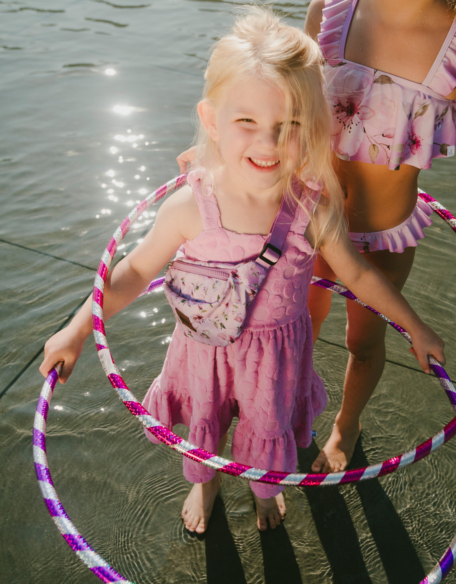 Deux Par Deux Lilac Flowers Beach Dress