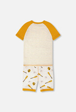 Deux Par Deux Baseballs and Bats 2 Pc Pajama Set
