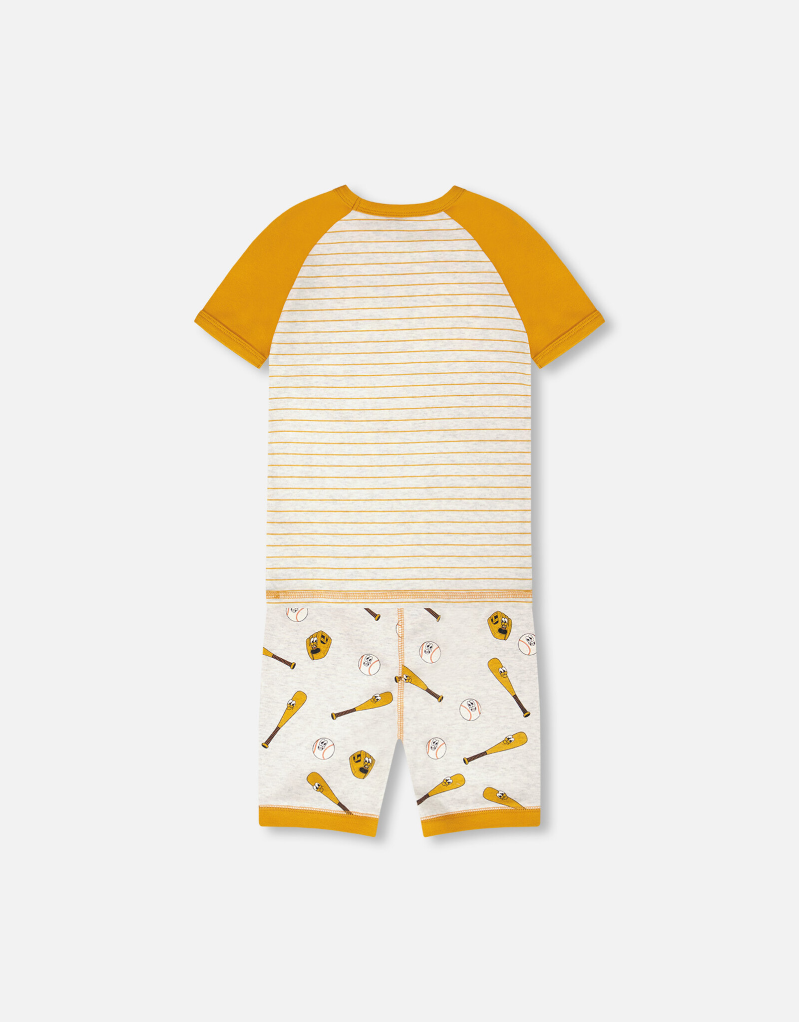 Deux Par Deux Baseballs and Bats 2 Pc Pajama Set