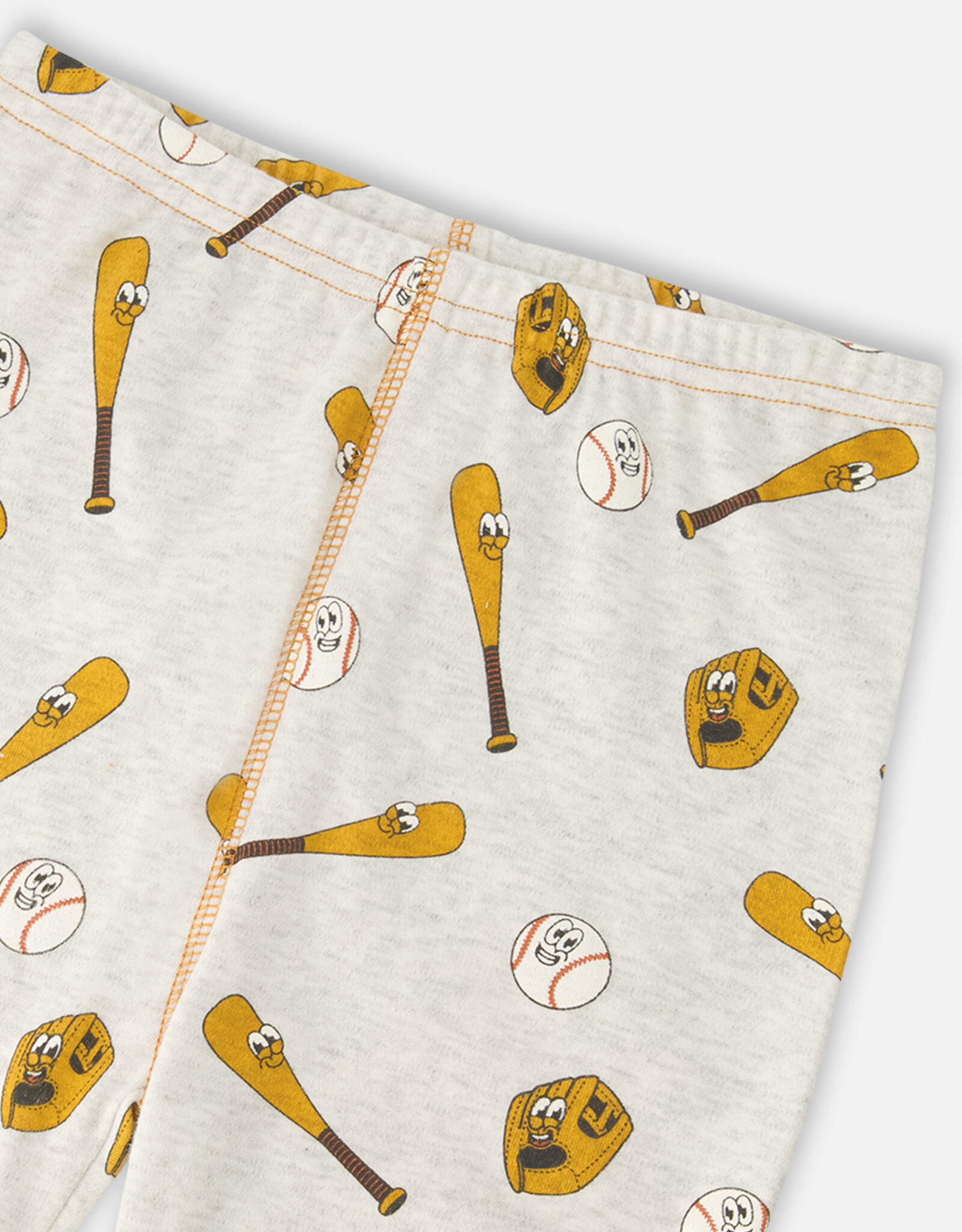 Deux Par Deux Baseballs and Bats 2 Pc Pajama Set