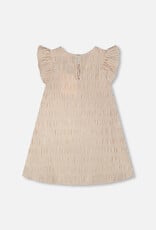Deux Par Deux Seersucker Sand Striped Dress
