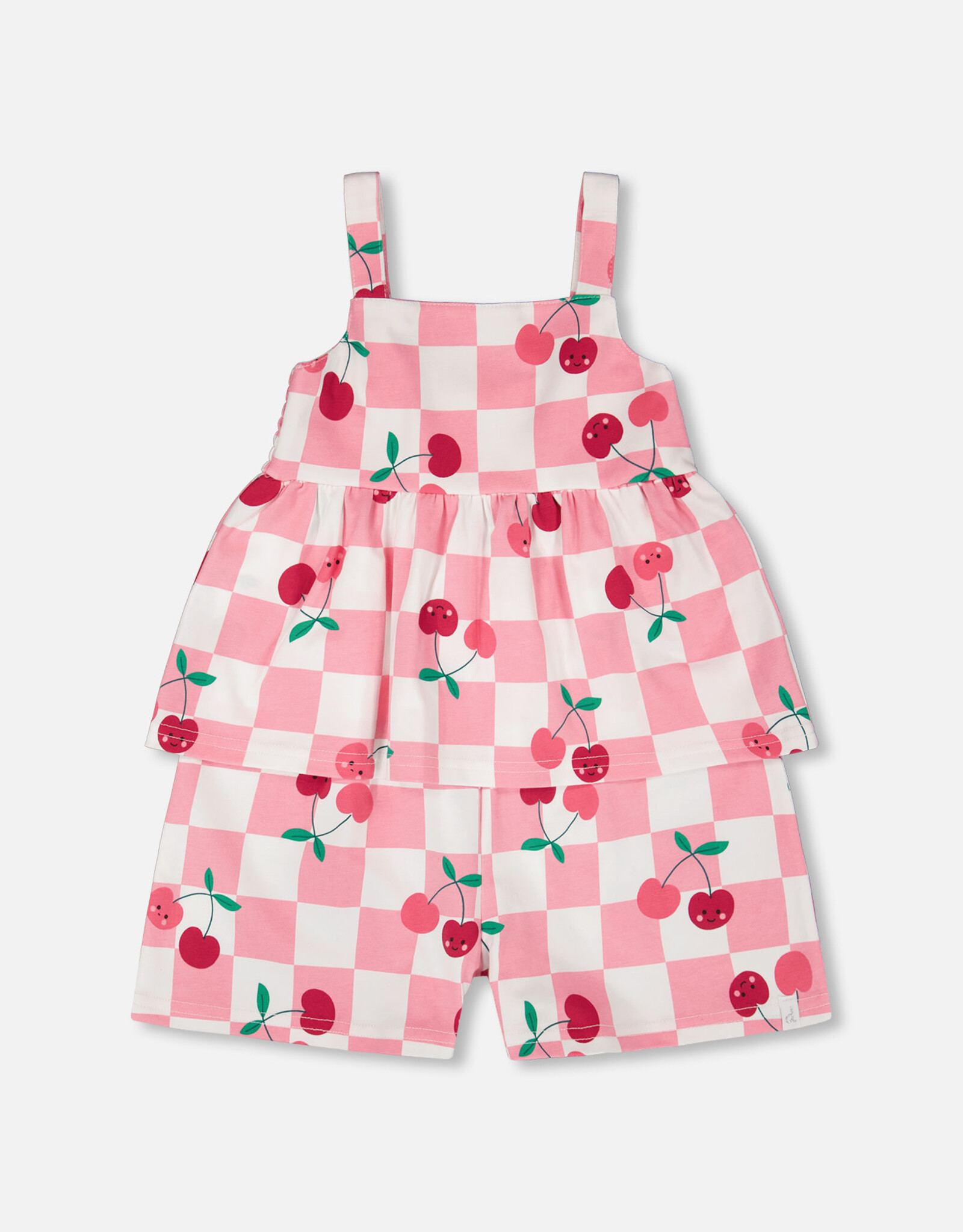 Deux Par Deux Cherry Print Romper