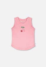 Deux Par Deux Prism Pink Cherries Tank Top
