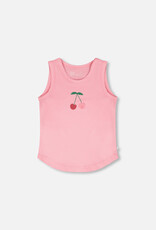 Deux Par Deux Prism Pink Cherries Tank Top