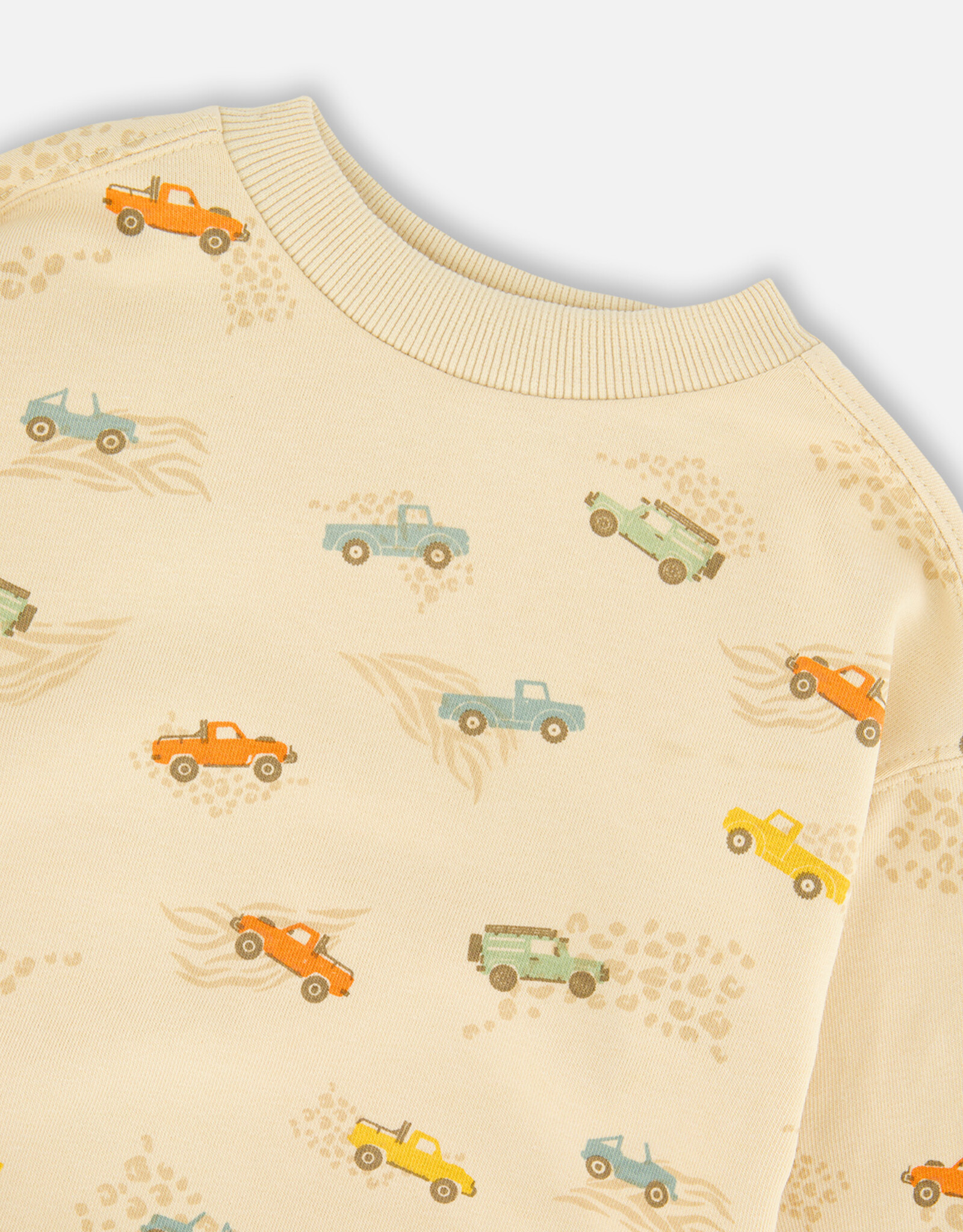 Deux Par Deux Safari Jeeps Terry Sweatshirt