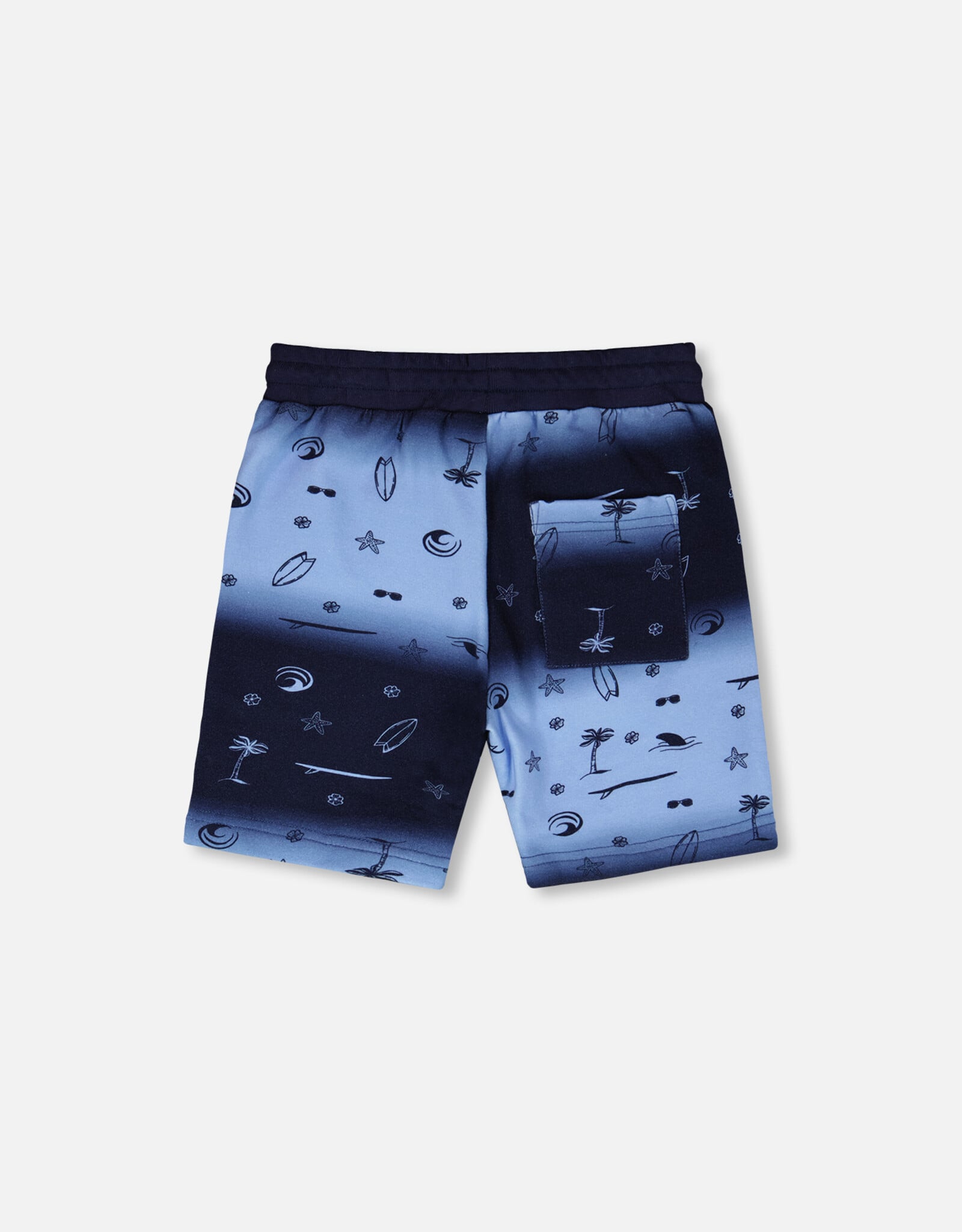 Deux Par Deux Blue Surf Terry Shorts