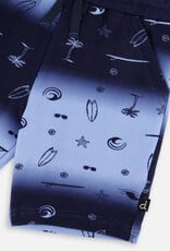 Deux Par Deux Blue Surf Terry Shorts