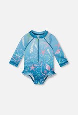 Deux Par Deux Gradient Seashells Baby/Toddler One Pc Swimsuit with Rashguard
