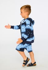 Deux Par Deux Blue Surf Hooded Cardigan