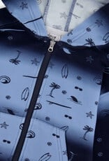 Deux Par Deux Blue Surf Hooded Cardigan