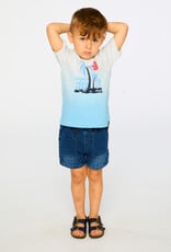 Deux Par Deux Blue Gadient Short Sleeve T-Shirt