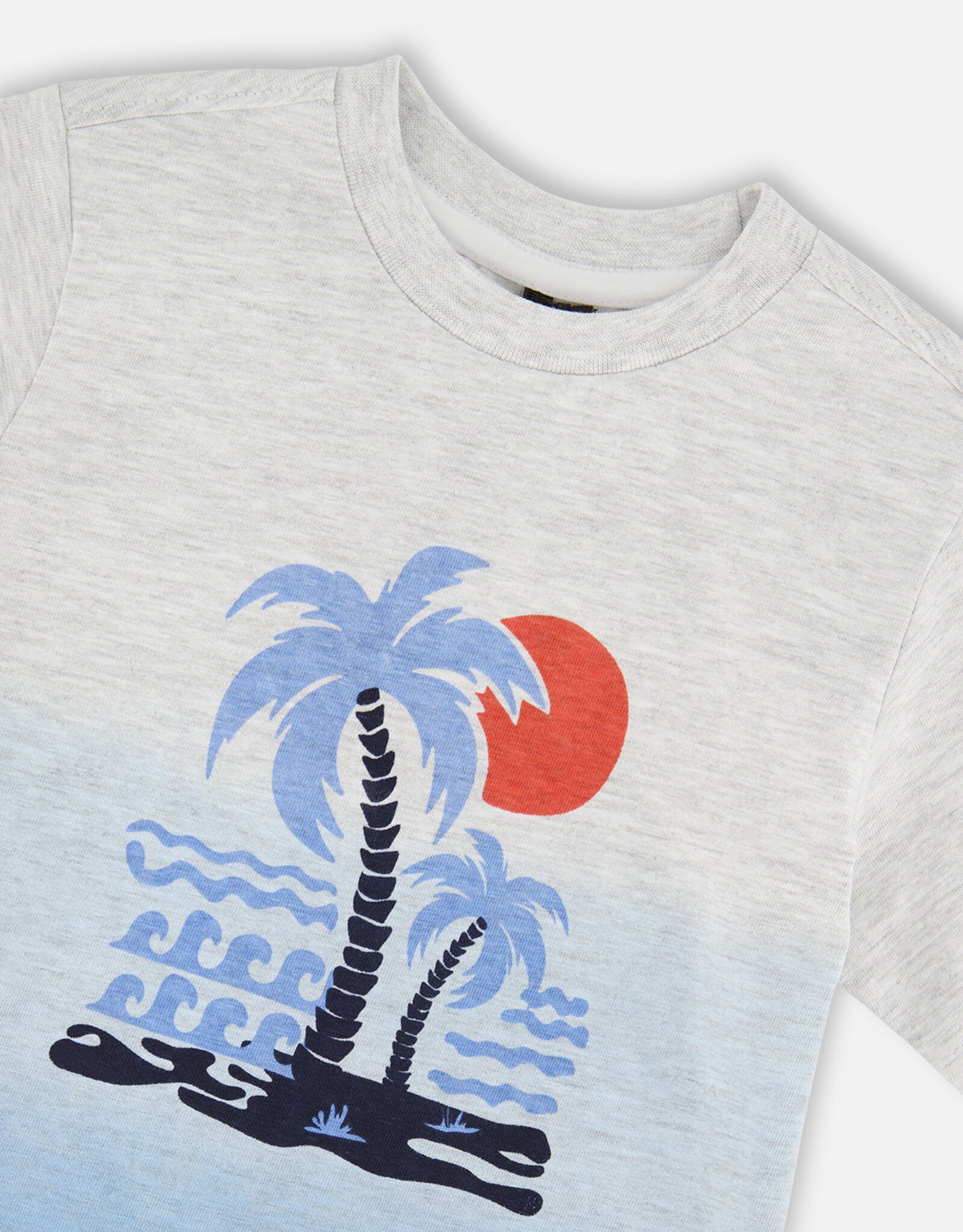 Deux Par Deux Blue Gadient Short Sleeve T-Shirt