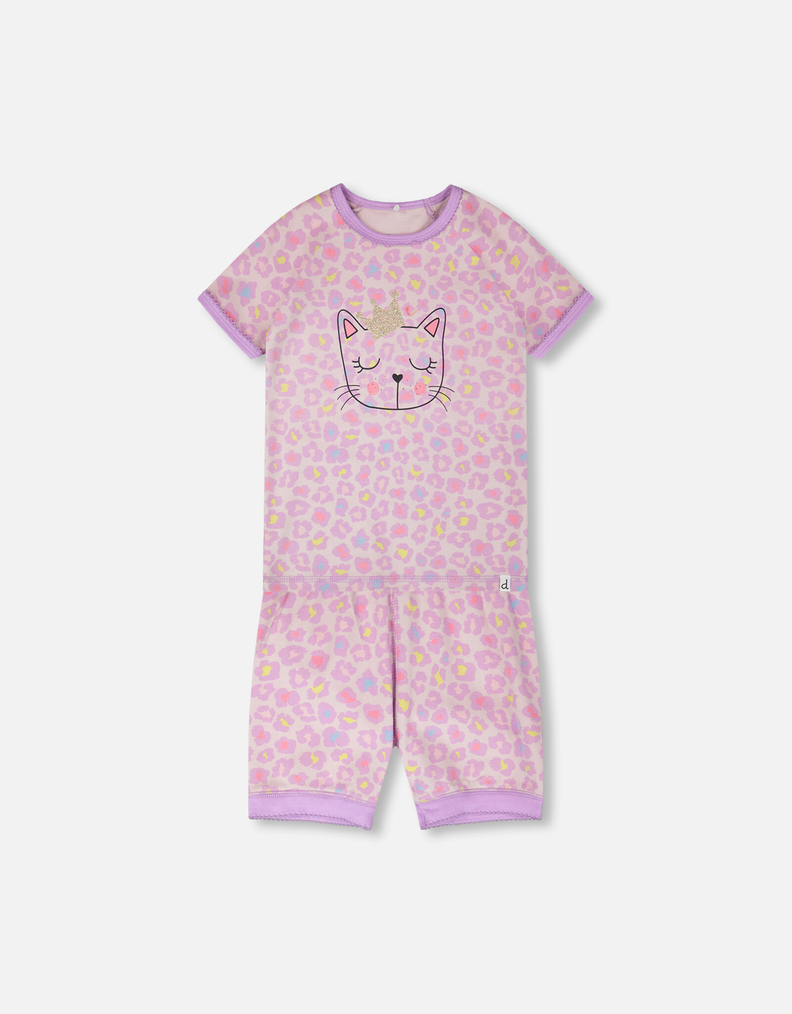 Deux Par Deux Leopard 2 Pc Pajama Set